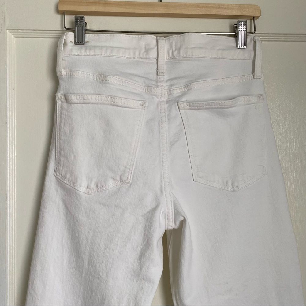 MADEWELL The Mid Rise Perfect Vintage Straight Jeans in White Size 27 - Picture 9 of 10